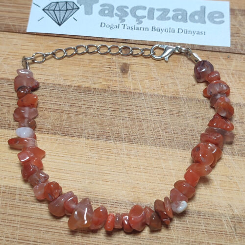 Akik Taşı Kırık Doğal Taş Bileklik