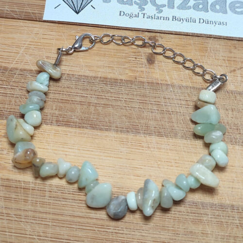 Amazonit Taşı Kırık Doğal Taş Bileklik