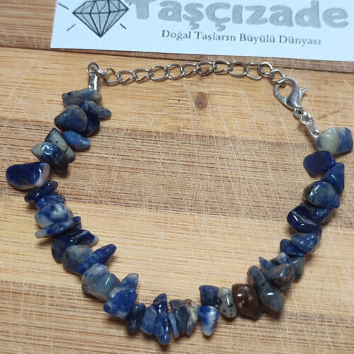 Lapis Taşı Kırık Doğal Taş Bileklik