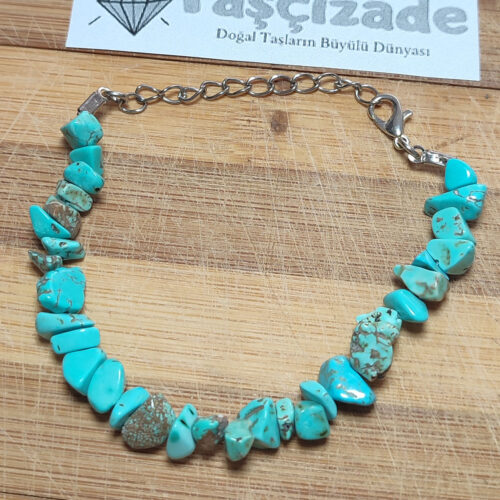 Turkuaz Taşı Kırık Doğal Taş Bileklik