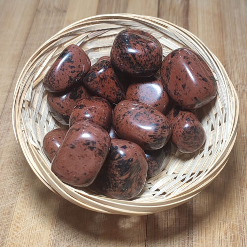 Mahogany Obsidyen Taşı Ham Tamburlanmış Kütle 1 Adet