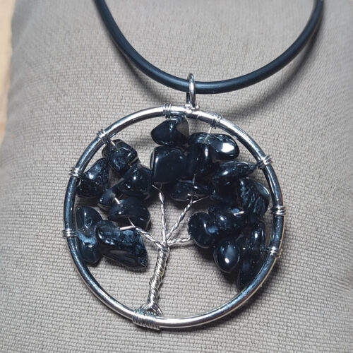 Oniks Taşı Hayat Ağacı Kolye