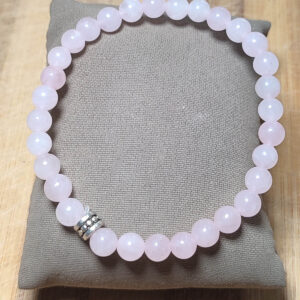 Pembe Kuvars Taşı Bileklik 6 mm