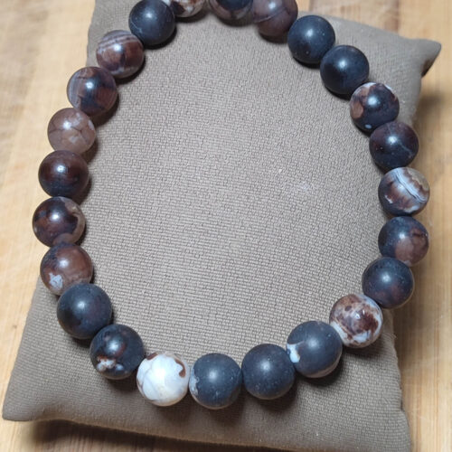 Akik Taşı Koyu Kahve Bileklik 8 mm