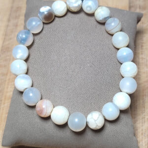 Akik Taşı Krem Bileklik 8 mm