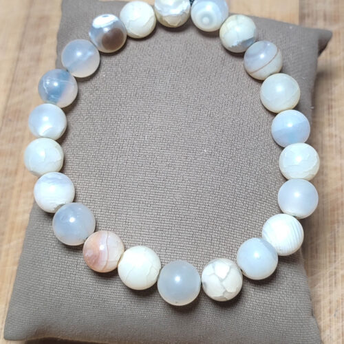 Akik Taşı Krem Bileklik 8 mm