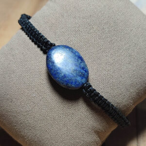 Lapis Taşı Makrome Ayarlanabilir Natural Bileklik