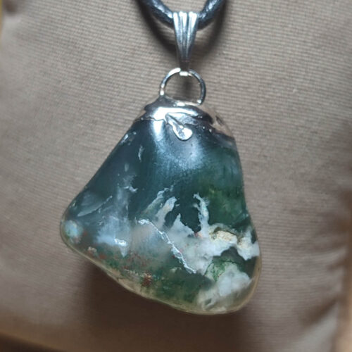 Akik Taşı İri Boy Ham Natural Kolye