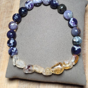 Sitrin Sugulit Taşı Birleşimi El Emeği Natural Bileklik