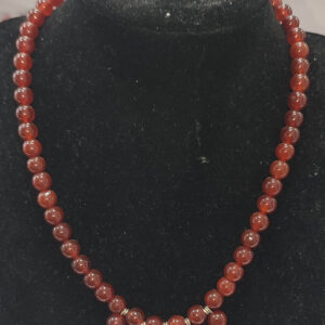 Kahve Akik Taşı Doğal Taş Kolye