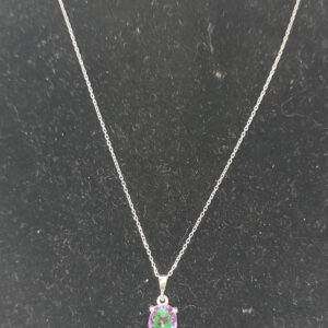 Topaz Taşı Mistik  Gümüş Kolye