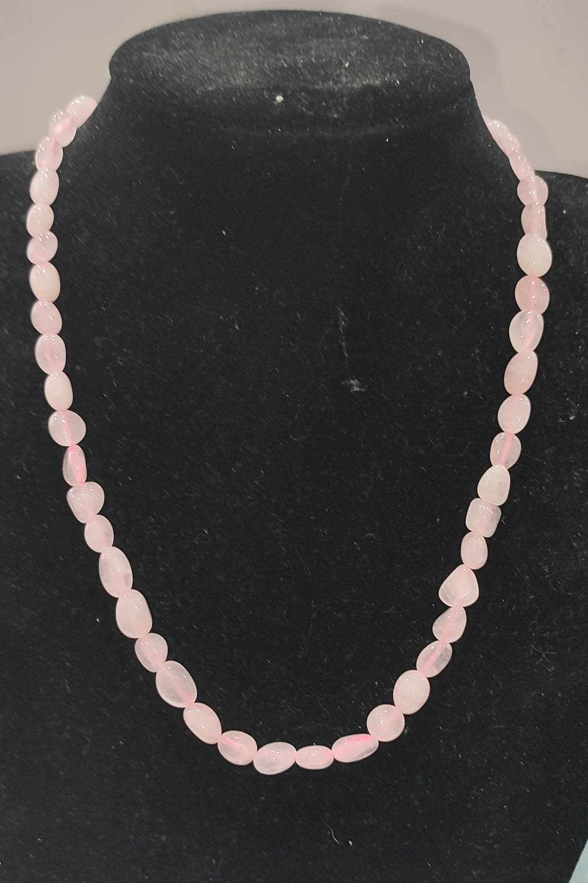 Tımbıl Kesim Pembe Kuvars Taşı Doğal Taş Kolye
