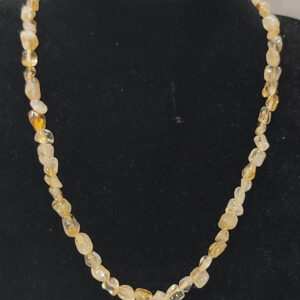 Tımbıl Kesim Sitrin Taşı Doğal Taş Kolye