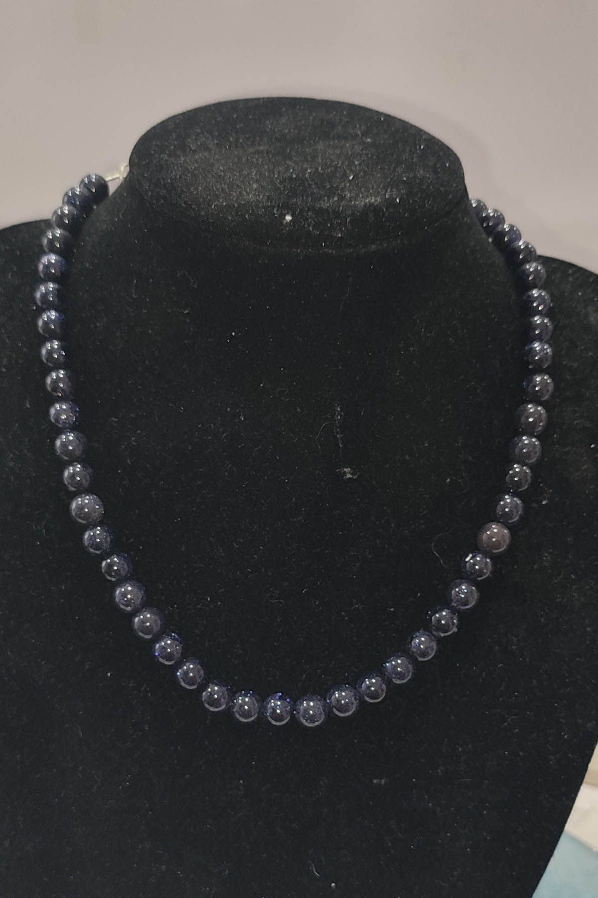 Lacivert Yıldız Taşı 8 mm Kolye