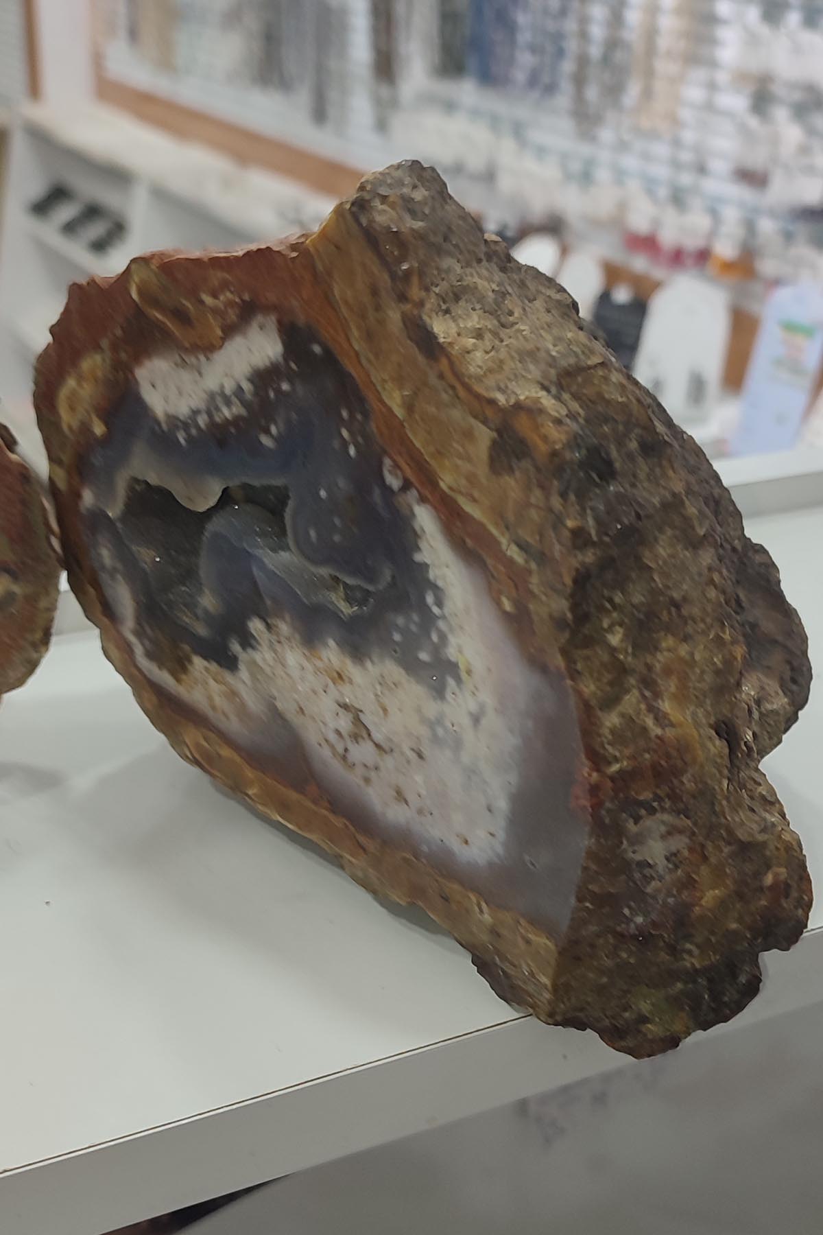 Agat ( Akik ) Taşı Çift Koleksiyonluk Jeotlu Dekoratif Dev Parça 4067 Gr - Görsel 4