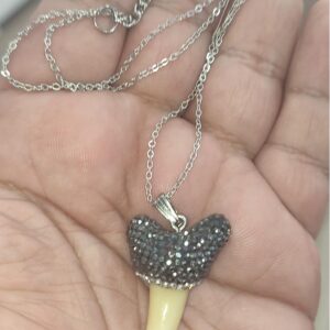 Deve Kemiği Etrafı Zirkon Süslemeli Natural Kolye