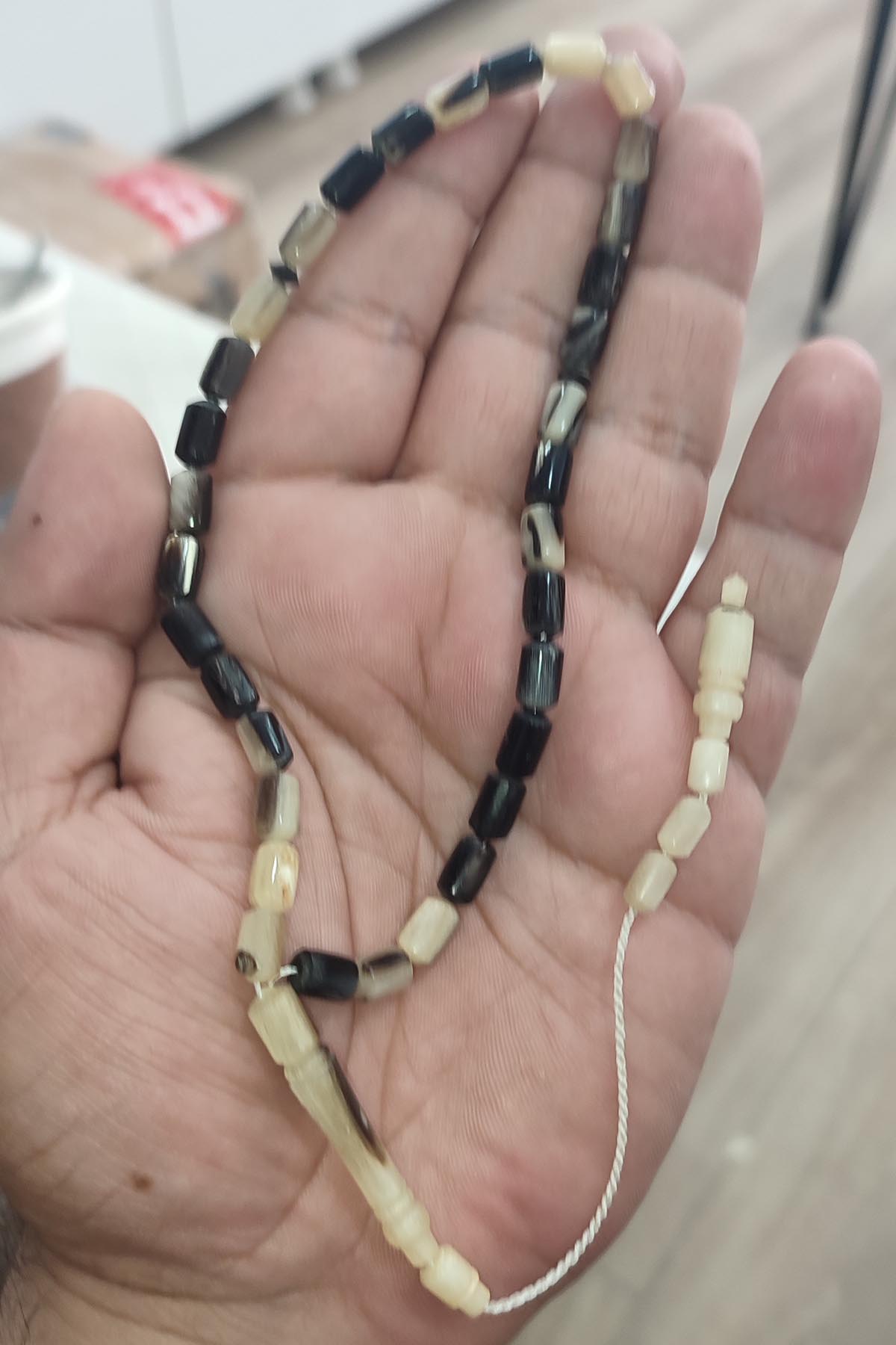 Koç Boynuzu Kapsül Kesim 5,5*9,5 mm Natural Tesbih