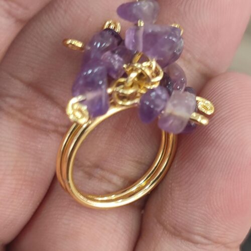 Ametist Taşlı Ayarlanabilir Doğaltaş Natural Yüzük