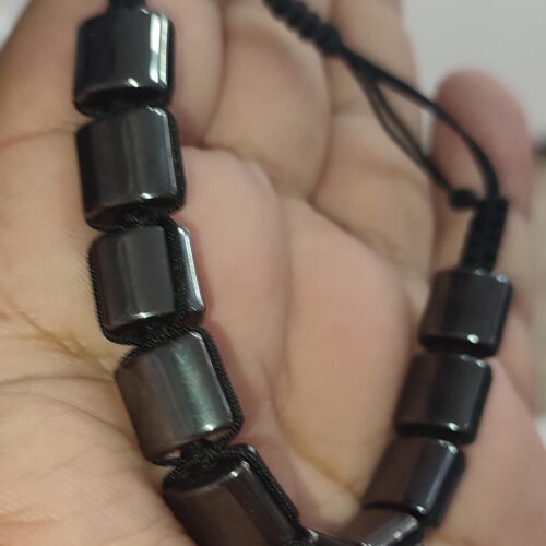 Hematit Taşı Makrome Ayarlanabilir Doğaltaş Bileklik