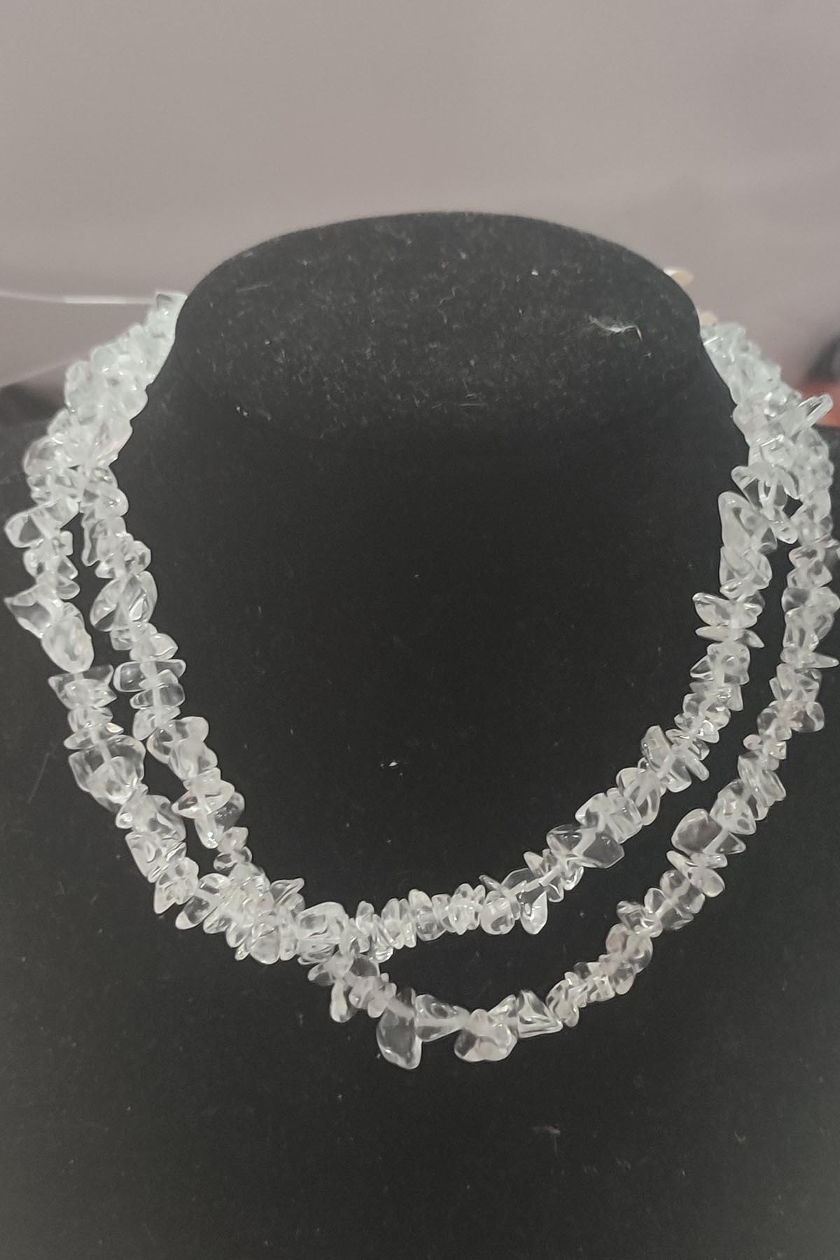 Kristal Kuvars Taşı Doğal Kırık Taş Dizi