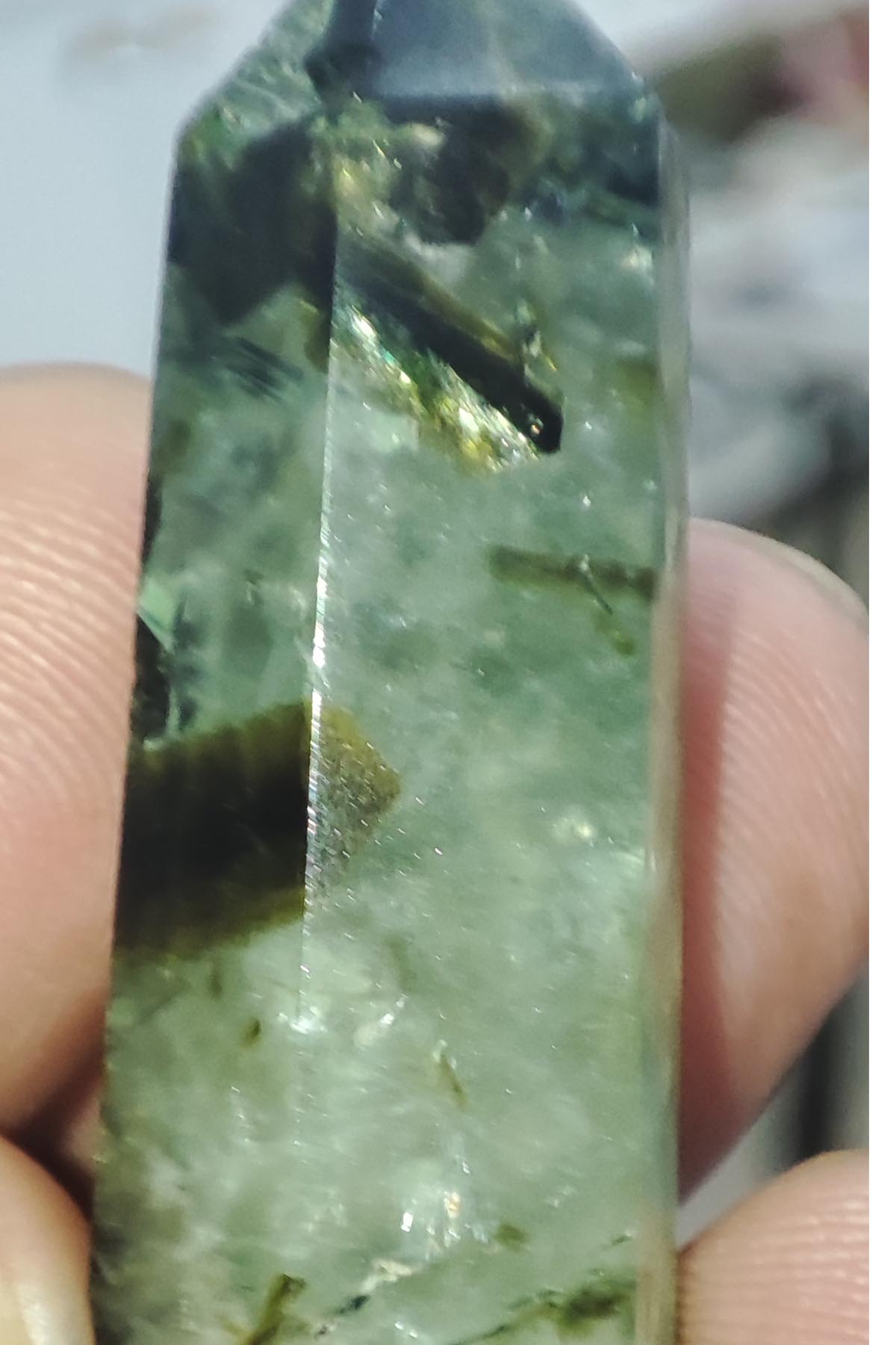 prehnit taşı Kule Doğaltaş Dekoratif Kütle 22 Gr - Görsel 2