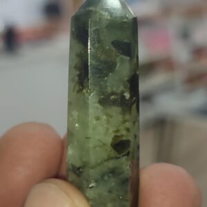 prehnit taşı Kule  Doğaltaş Dekoratif Kütle 22 Gr