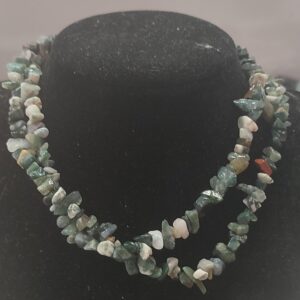 Yosunlu Akik Taşı  Doğal Kırık Taş Dizi