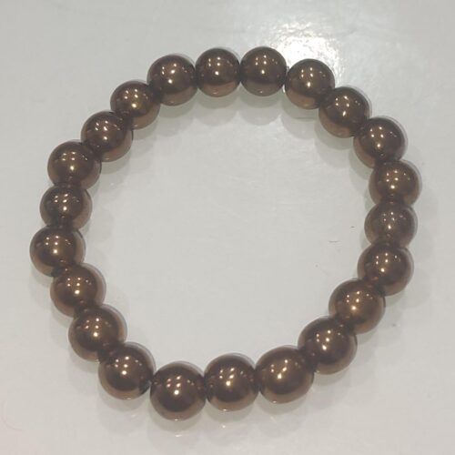 Hematit Taşı Bakır Renk 8 mm Natural Bileklik