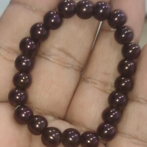 Hematit Taşı Mor Renk 8 mm Natural Bileklik