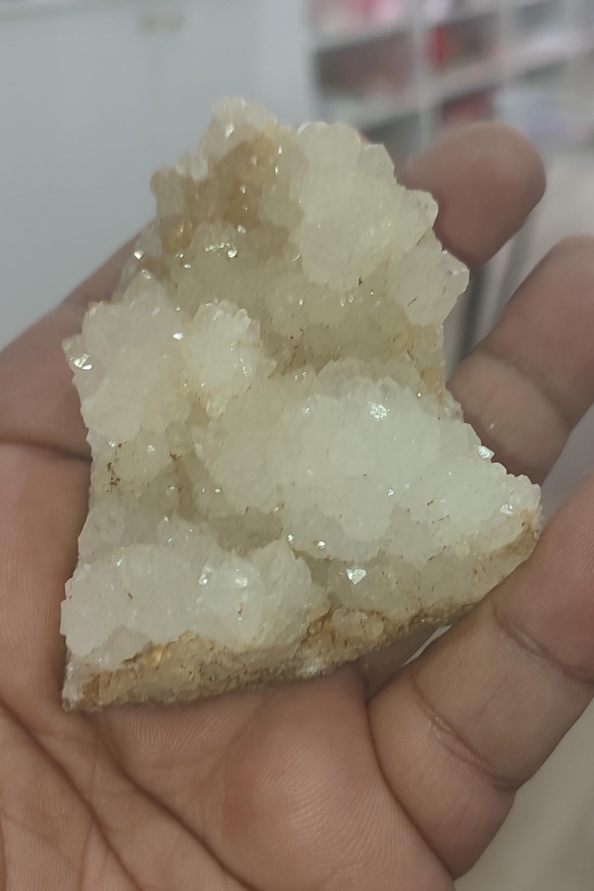 Kuvars Taşı Doğaltaş Ham İşlenmemiş Dekoratif Kütle 145 gr - Görsel 3