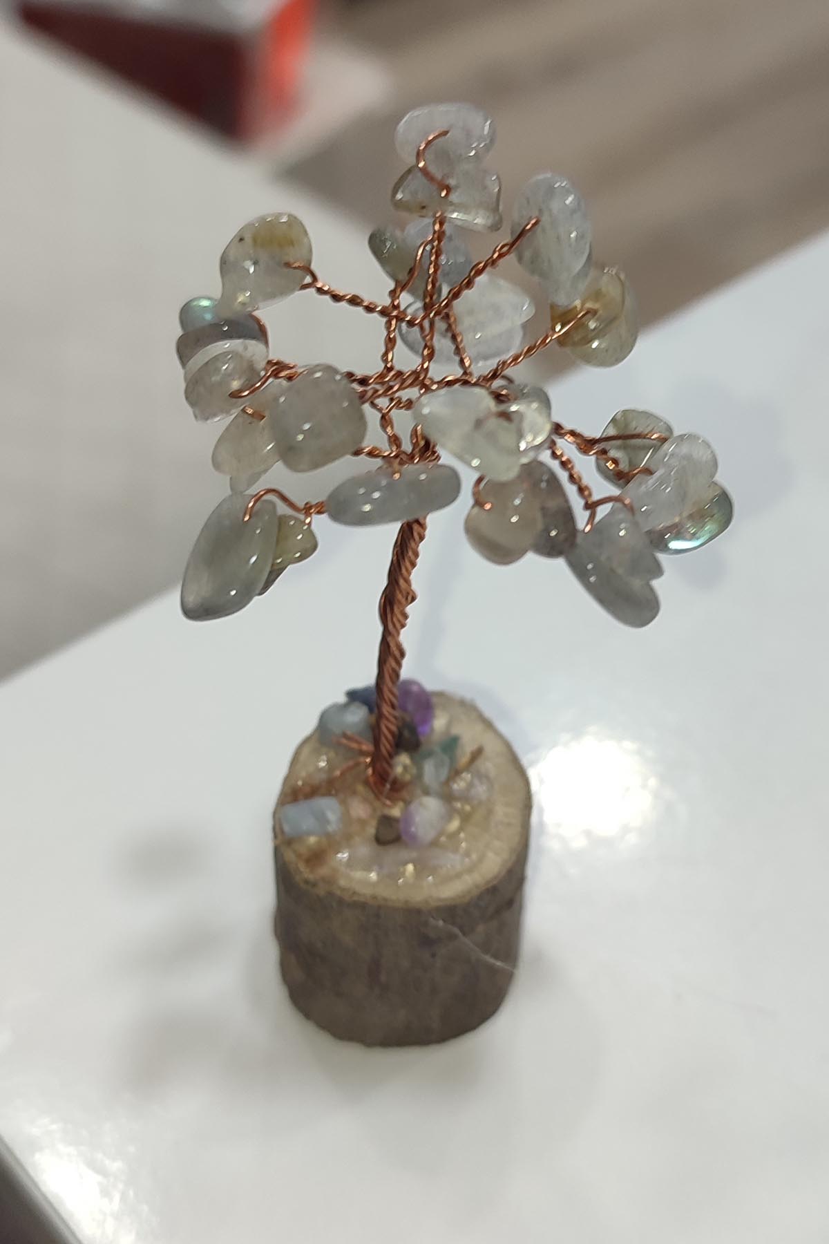 Labradorit Taşı Natural Doğaltaş Ağaç 7 cm - Görsel 3