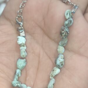 Larimar Taşı Natural Tımbıl Kesim Doğaltaş Bileklik