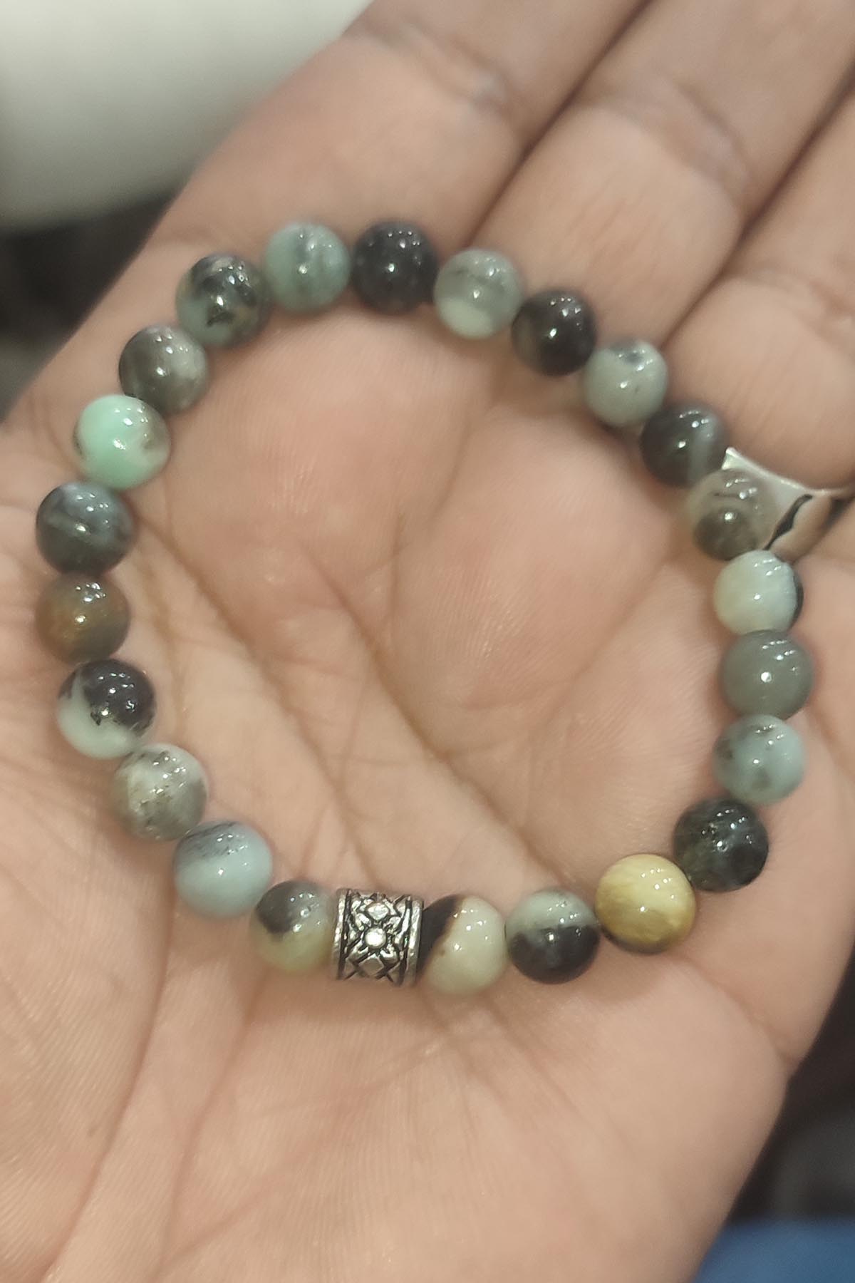 Amazonit Taşı 8 mm Natural Doğaltaş Bileklik