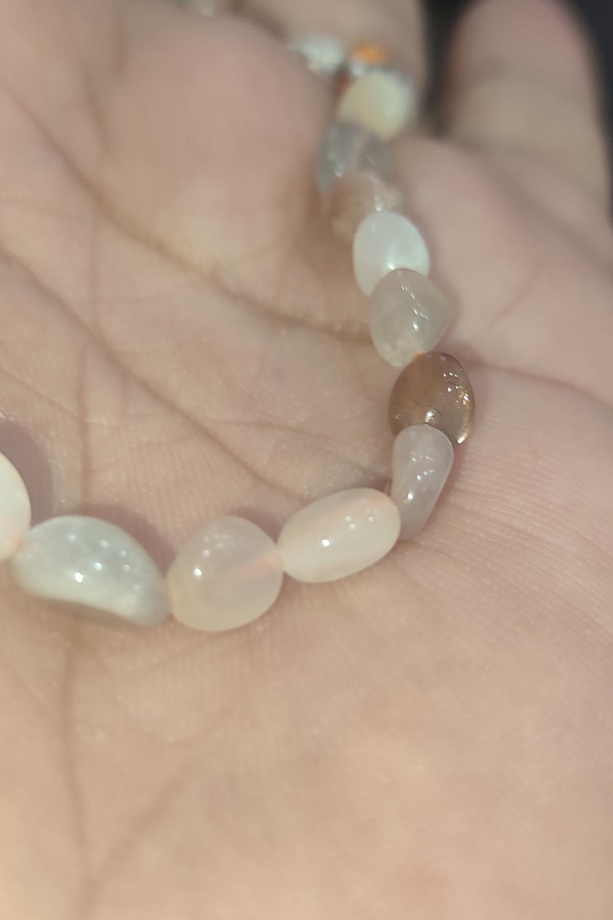 Botswana Akik Tımbıl Kesim Natural Ayarlanabilir Doğaltaş Bileklik - Görsel 2