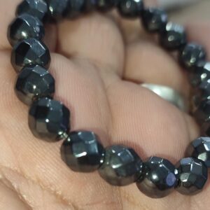 Hematit Taşı 8 mm Faset Kesim Natural Doğaltaş Bileklik