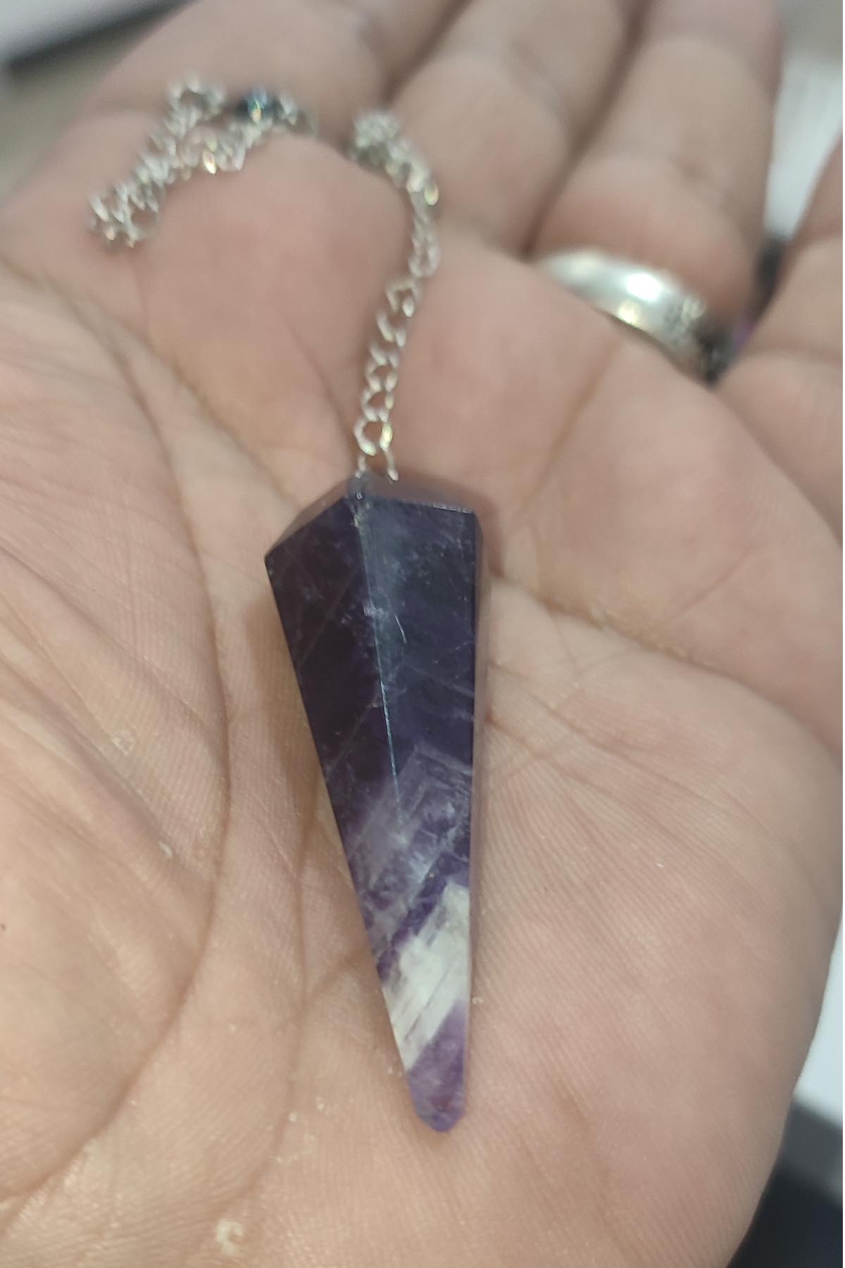 Ametist Taşı Natural Doğaltaş ( Sarkaç ) Pandül - Görsel 3