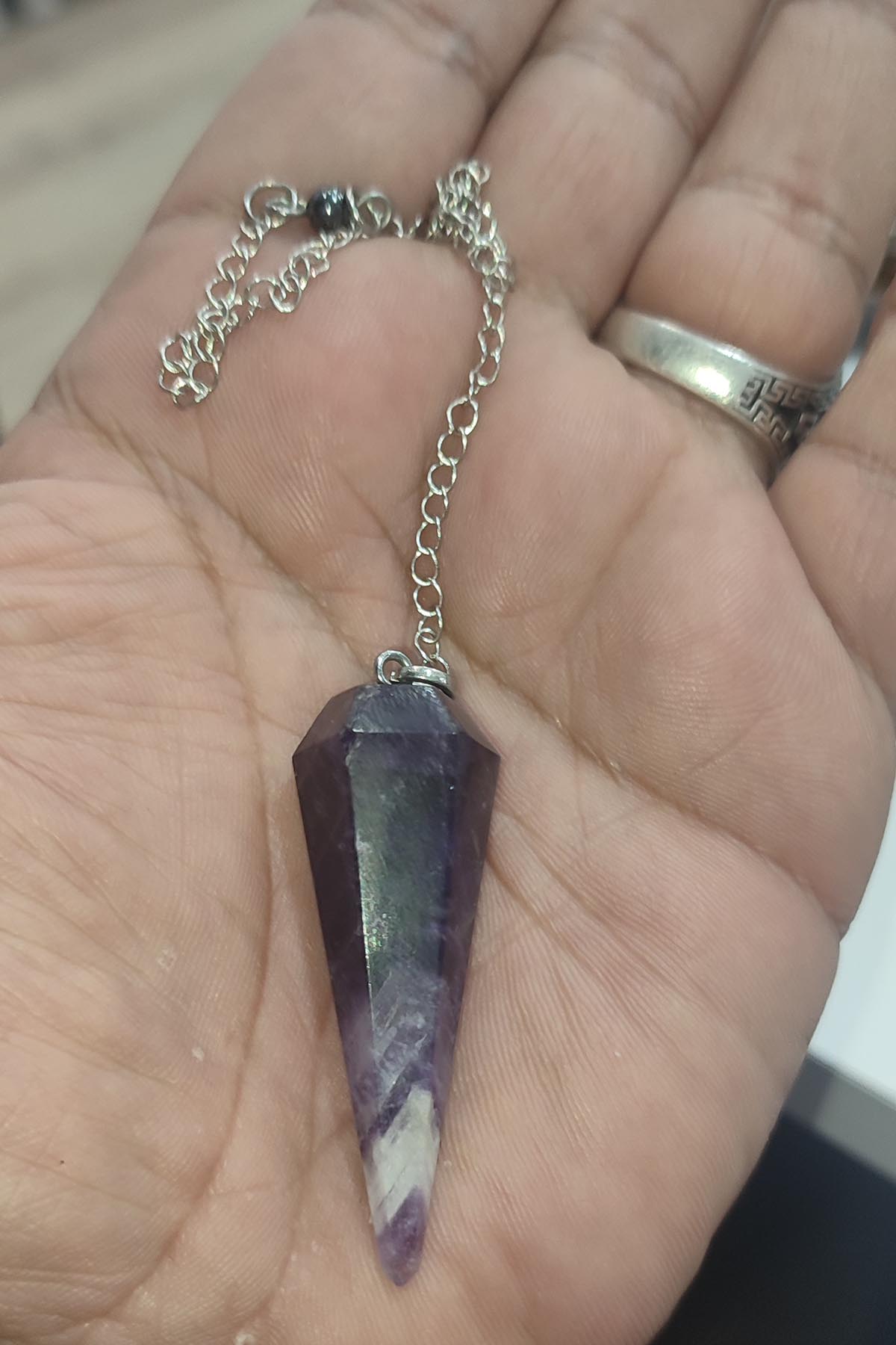 Ametist Taşı Natural Doğaltaş ( Sarkaç ) Pandül