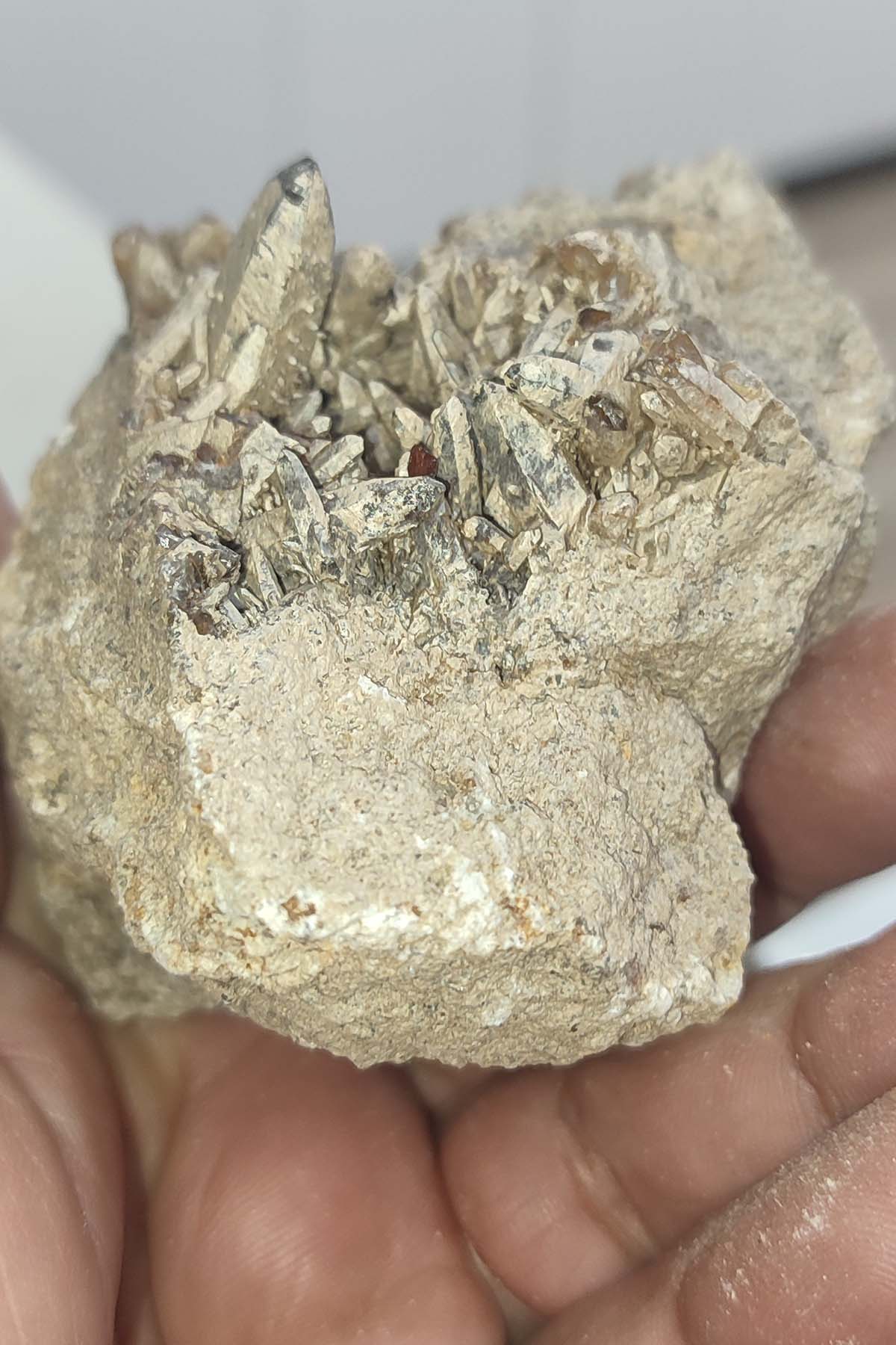 İğne Kuvars Taşı Kayaçlı Ham Natural Doğaltaş Kütle 253 gr - Görsel 4