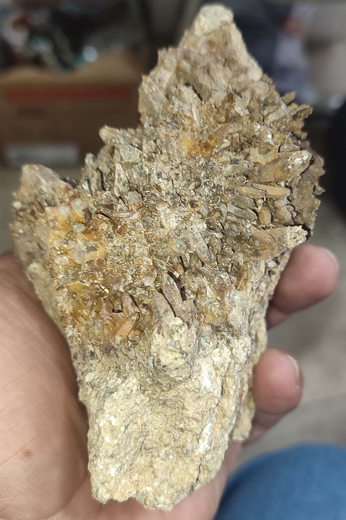 İğne Kuvars Taşı Kayaçlı Ham Natural Doğaltaş Kütle 653 gr - Görsel 3