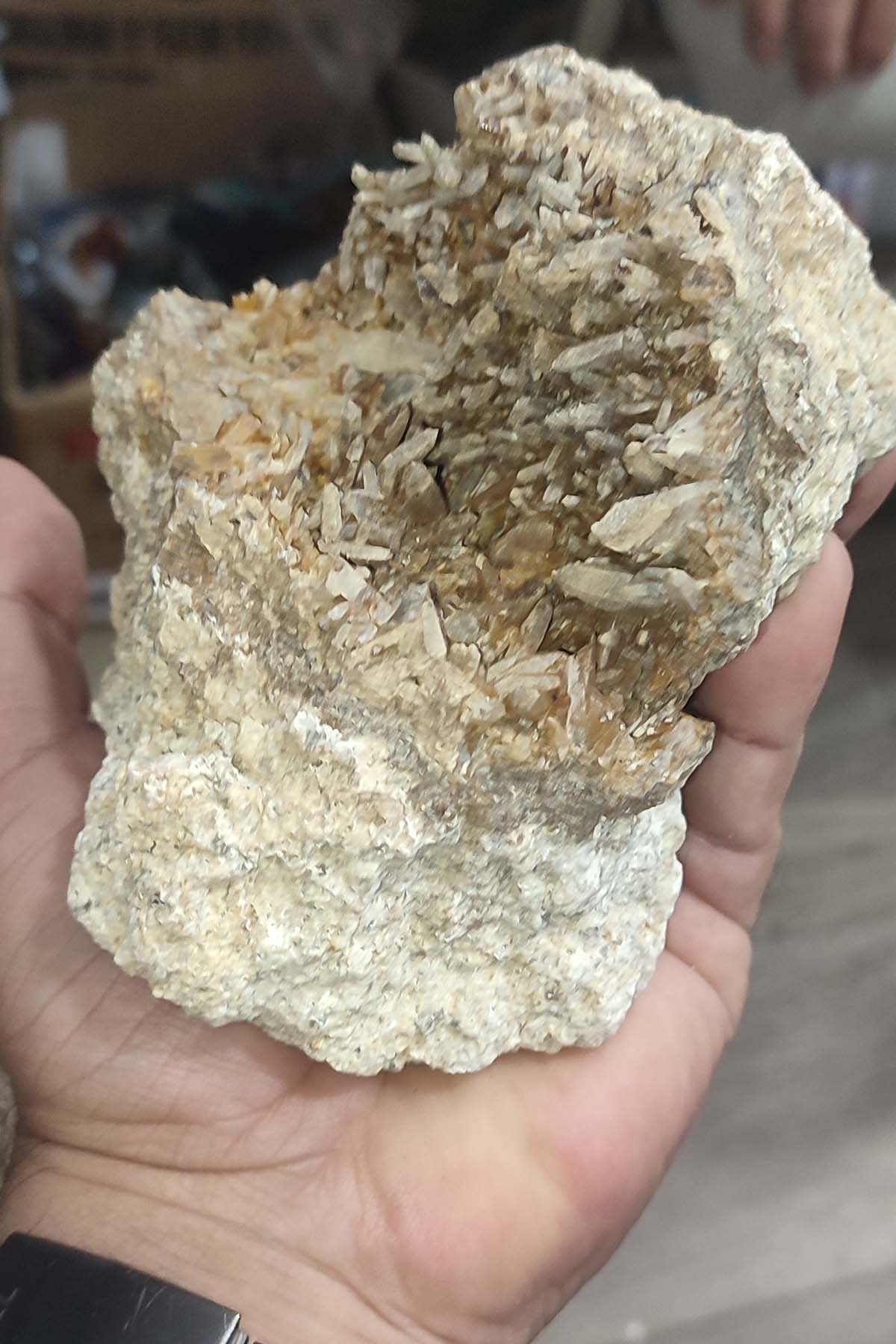 İğne Kuvars Taşı Kayaçlı Ham Natural Doğaltaş Kütle 945 gr - Görsel 2