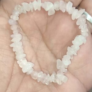 Pembe Kuvars Taşı Sıralı Natural Doğaltaş Bileklik