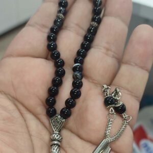 Siyah Akik 6 mm Natural Doğaltaş Tesbih