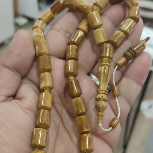 Beyaz Kuka Kapsül Kesim 10*14 mm Natural Ağaç Tesbih
