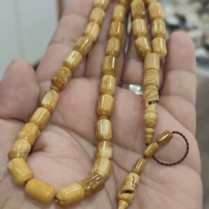 Beyaz Kuka Kapsül Kesim 8*12 Natural Ağaç Tesbih