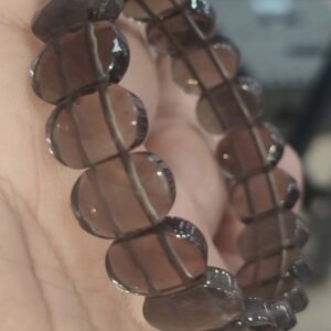 Dumanlı Kuvars Taşı Rolex Faset Kesim Natural Doğaltaş Bileklik