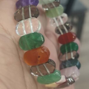 Karışık Taşlı Rolex Faset Kesim Natural Doğaltaş Bileklik