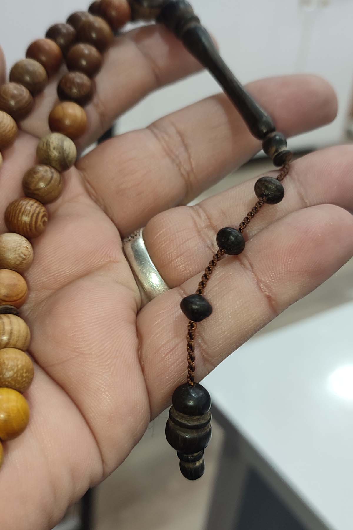 Karma Ağaç Küre Kesim 10 mm Ağaç Tesbih - Görsel 2