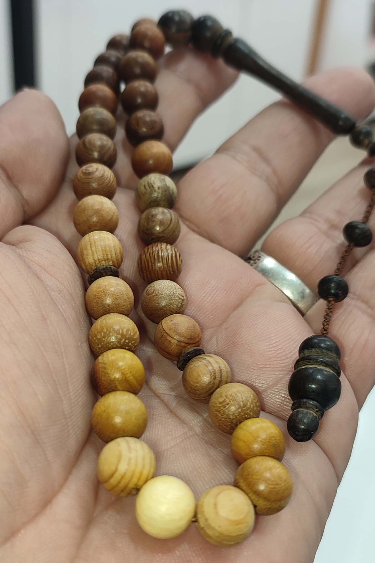 Karma Ağaç Küre Kesim 10 mm Ağaç Tesbih - Görsel 3