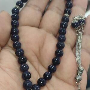 Lacivert Yıldız Taşı 8 mm Natural Doğaltaş Tesbih