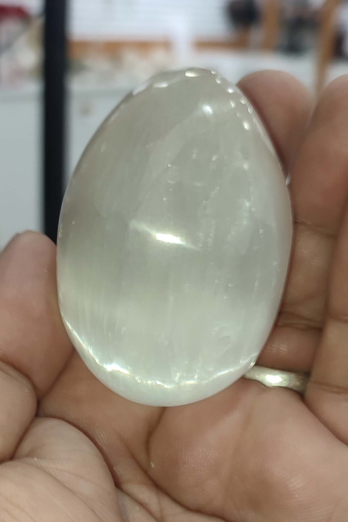 Selenit Taşı Natural Doğaltaş Yumurta